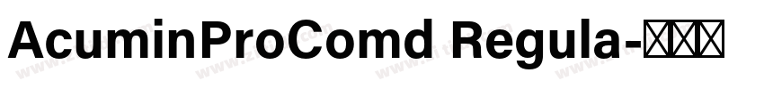 AcuminProComd Regula字体转换